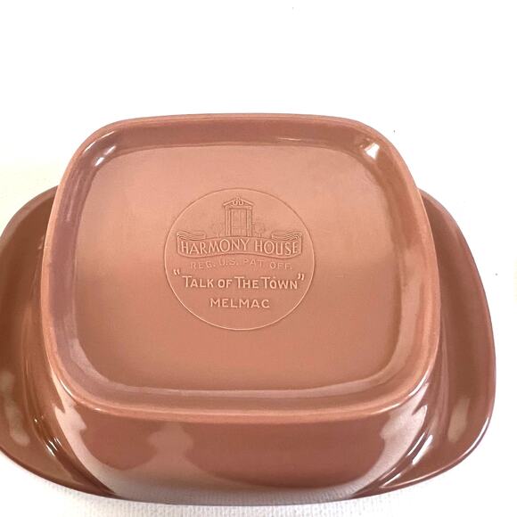 HARMONY HOUSE | Vintage 50s MCM Melmac Talk of the Town Coffee Cups Pink Brown - Picture 5 of 7